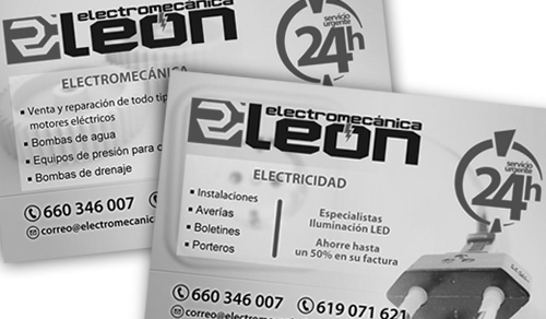 Tarjetas Publicitarias Electromécanica León